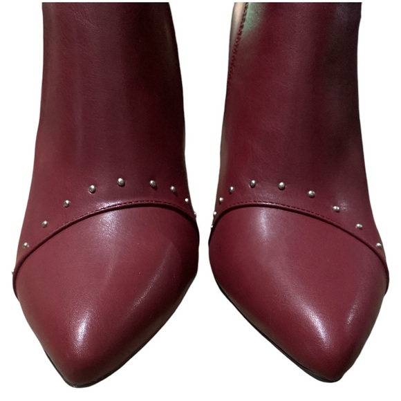 The Limited Ankle Heeled Boots & Booties Pointed Toe Silver Studded Beaded Sz 8 - Picture 8 of 15